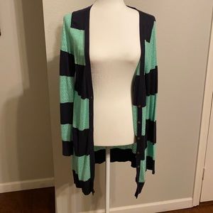 Anthropologie striped navy cardigan